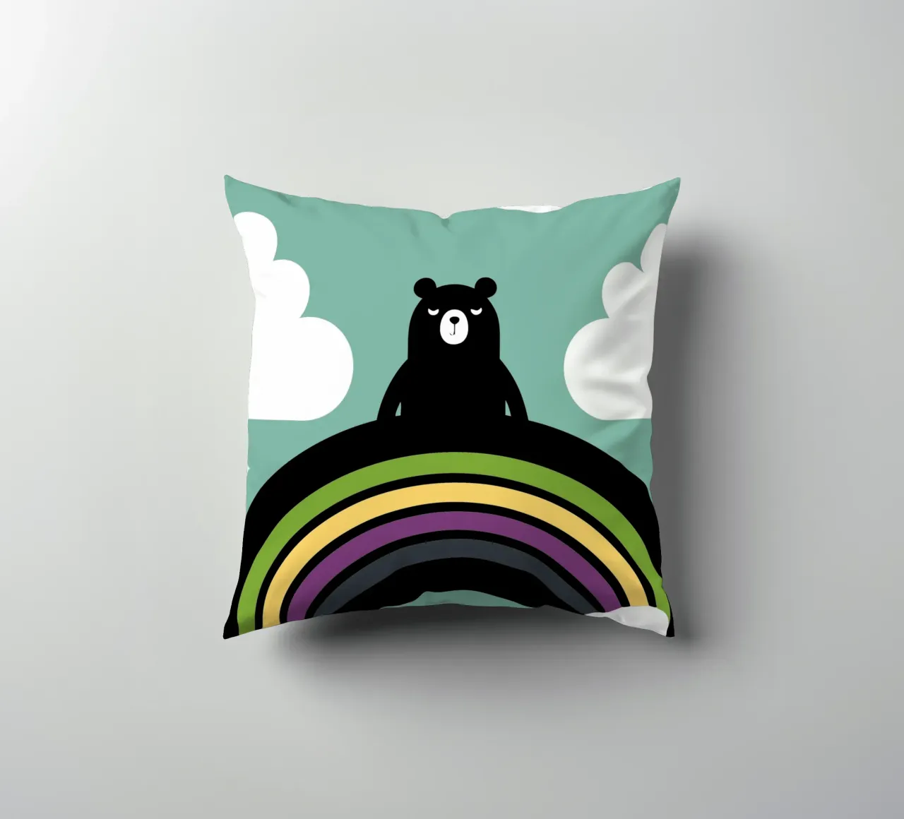 L'orso e l'arcobaleno cuscino da LOOK DIFFERENT