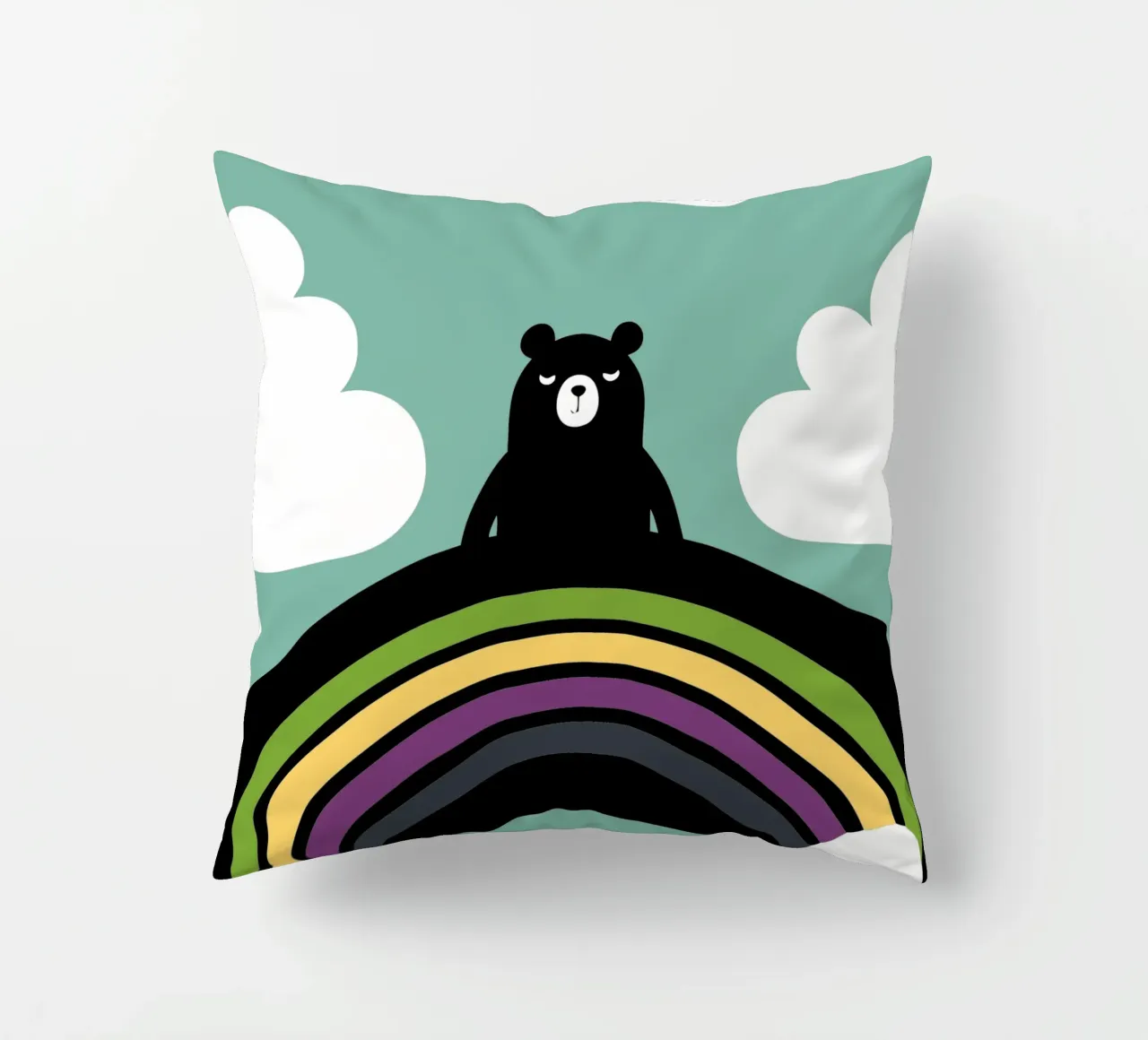 L'orso e l'arcobaleno cuscino da LOOK DIFFERENT