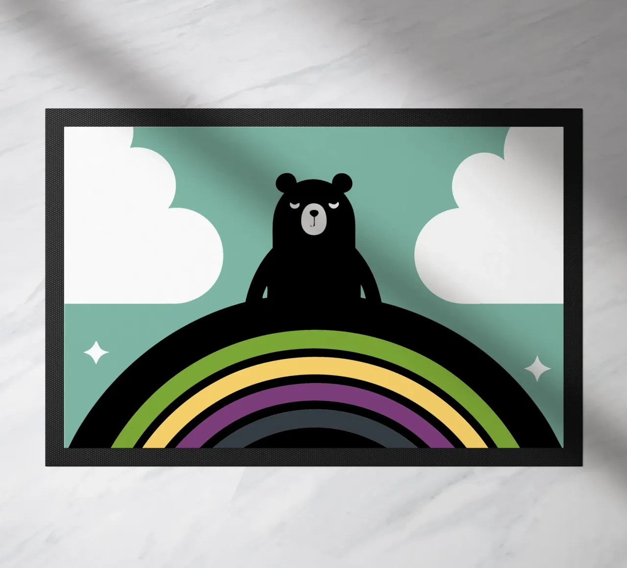 L'orso e l'arcobaleno zerbino da LOOK DIFFERENT