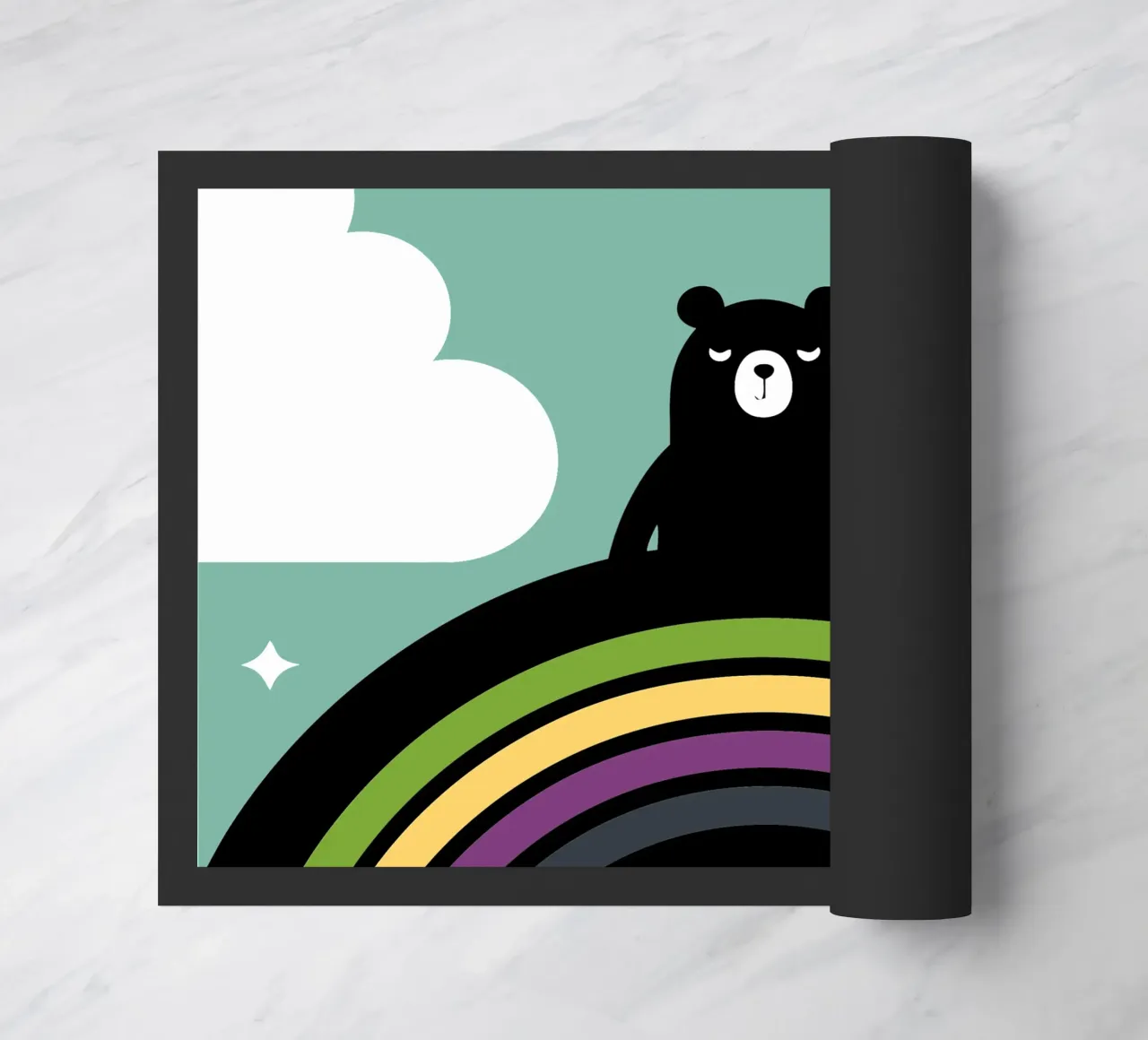 L'orso e l'arcobaleno zerbino da LOOK DIFFERENT