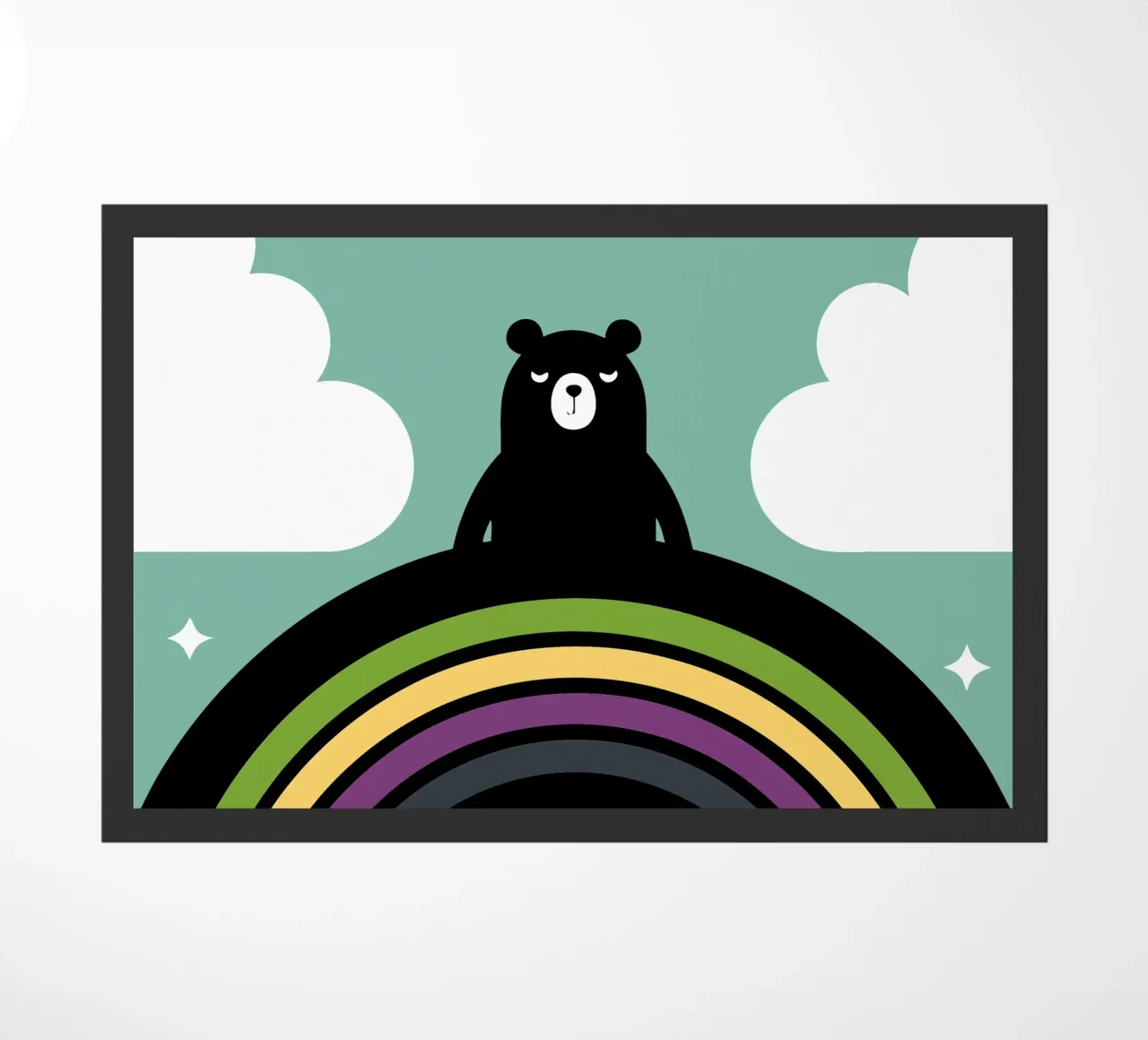 L'orso e l'arcobaleno zerbino da LOOK DIFFERENT