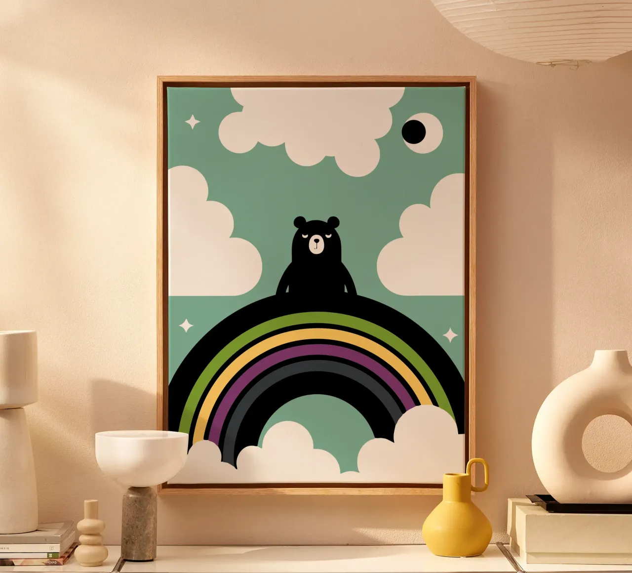 L'orso e l'arcobaleno tela da LOOK DIFFERENT