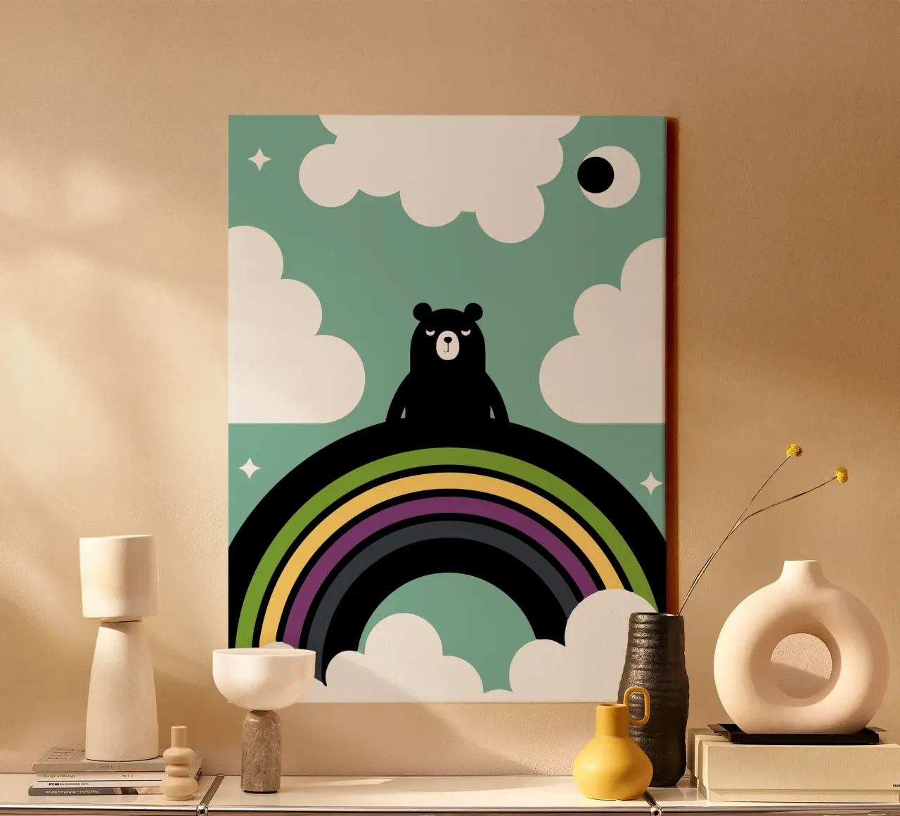 L'orso e l'arcobaleno tela da LOOK DIFFERENT