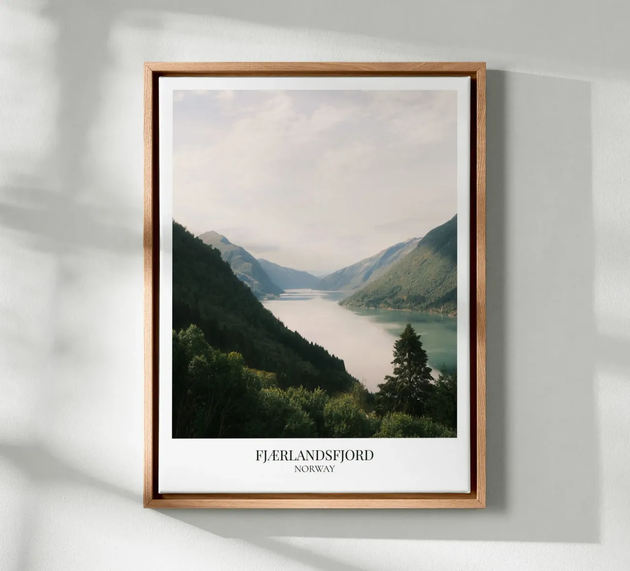Fjaerlands Fjord: Norway canvas with Floater frame by FujiFrames