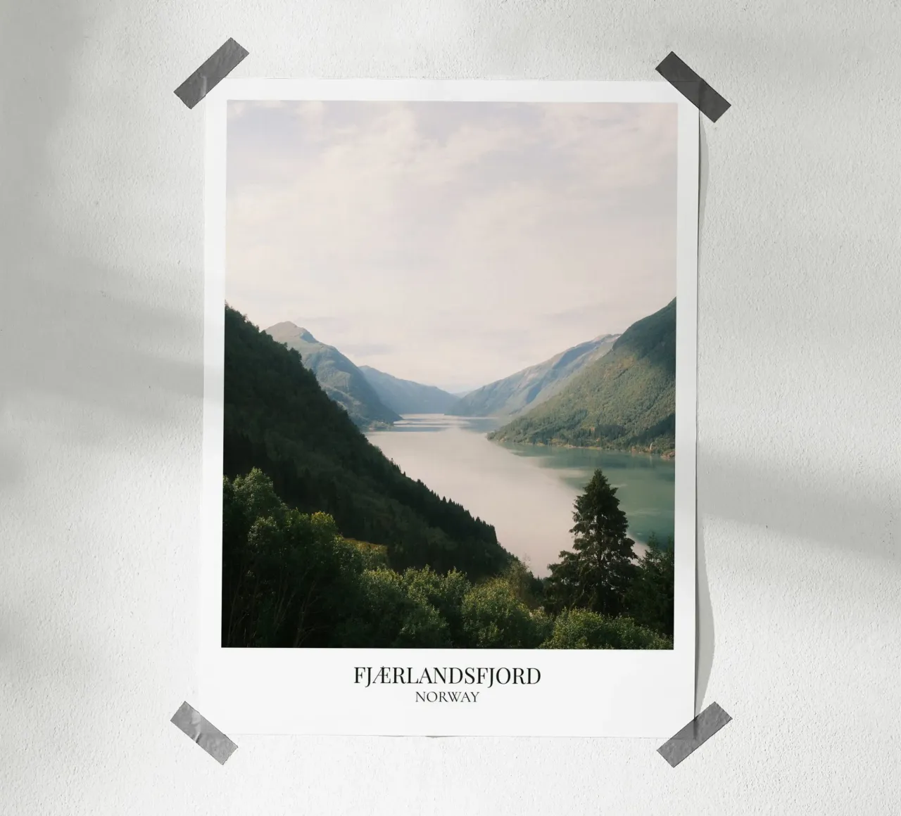 Fjaerlands Fjord: Norway poster da FujiFrames