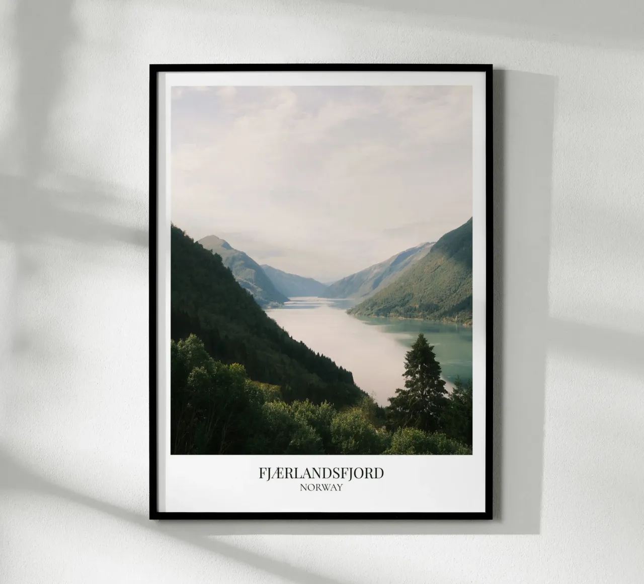 Fjaerlands Fjord: Norway poster da FujiFrames