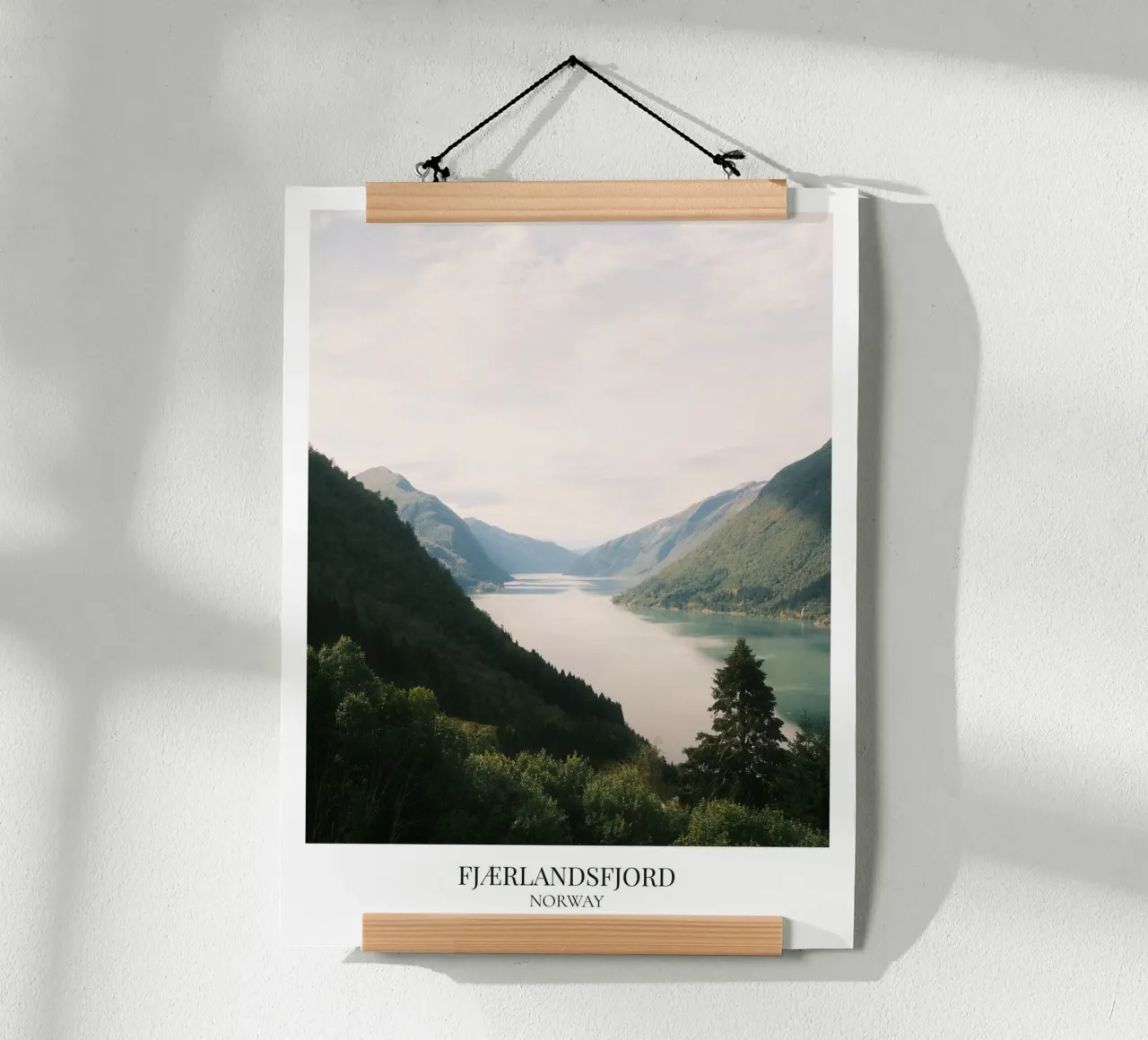 Fjaerlands Fjord: Norway poster da FujiFrames