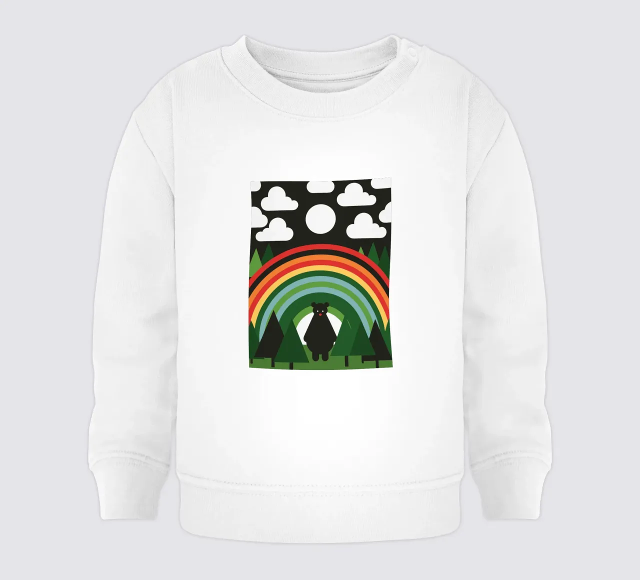 L'orso e l'arcobaleno felpa neonato da LOOK DIFFERENT