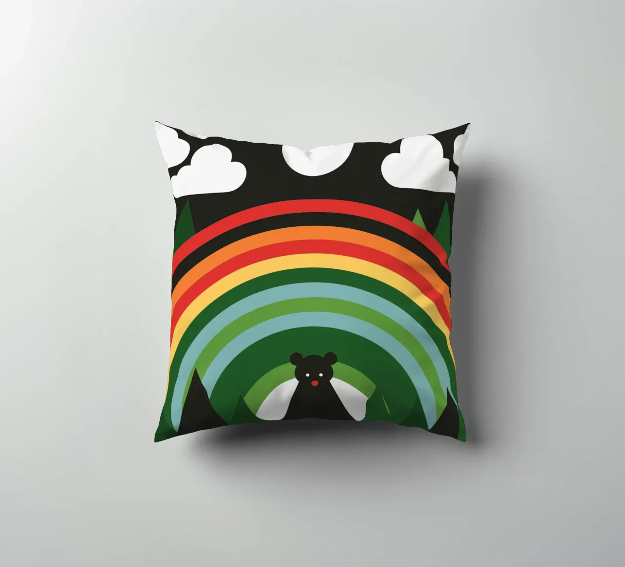 L'orso e l'arcobaleno cuscino da LOOK DIFFERENT
