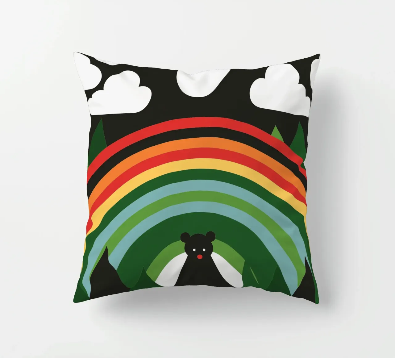 L'orso e l'arcobaleno cuscino da LOOK DIFFERENT