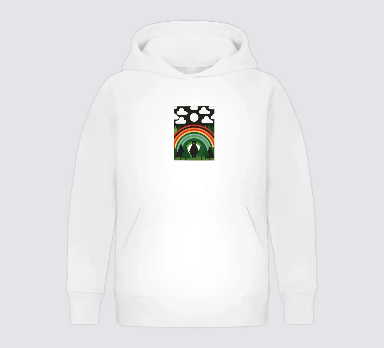 L'orso e l'arcobaleno felpa bambino con cappuccio da LOOK DIFFERENT