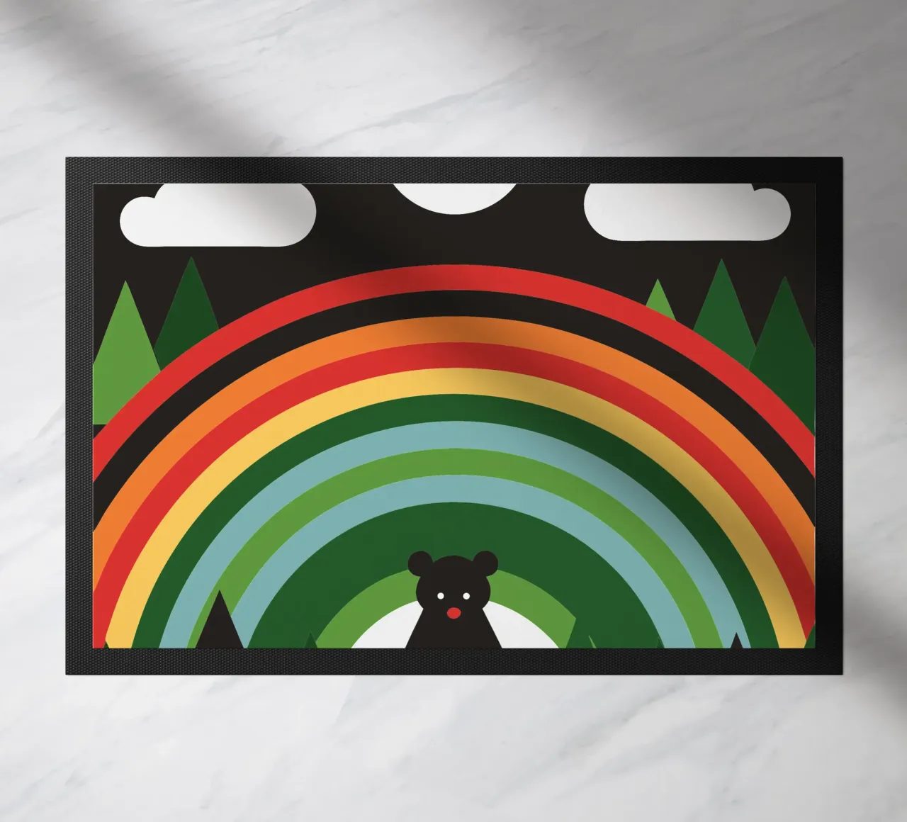 L'orso e l'arcobaleno zerbino da LOOK DIFFERENT