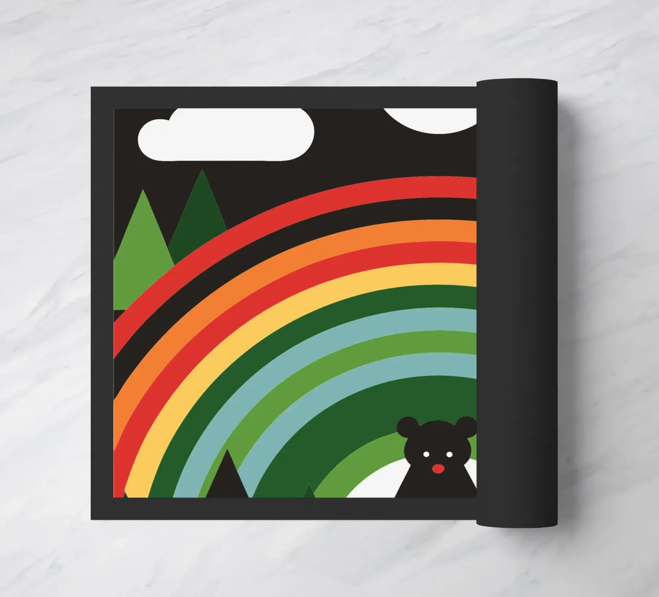 L'orso e l'arcobaleno zerbino da LOOK DIFFERENT