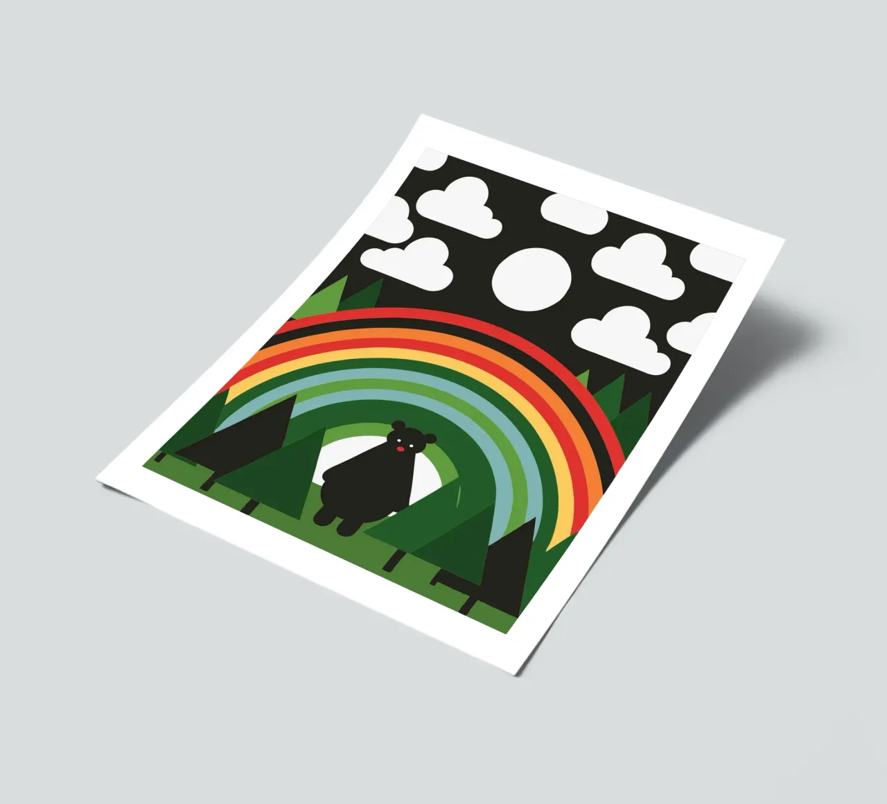 The Bear and the Rainbow sticker sheet by LOOK DIFFERENT
