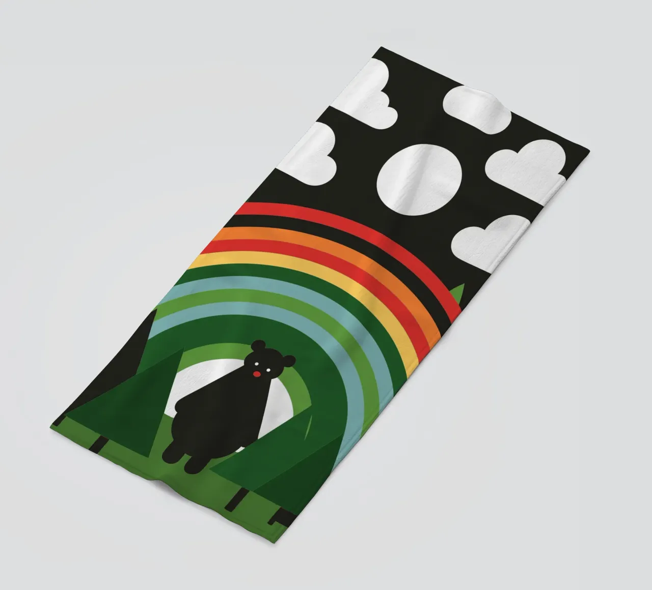 L'orso e l'arcobaleno telo mare da LOOK DIFFERENT