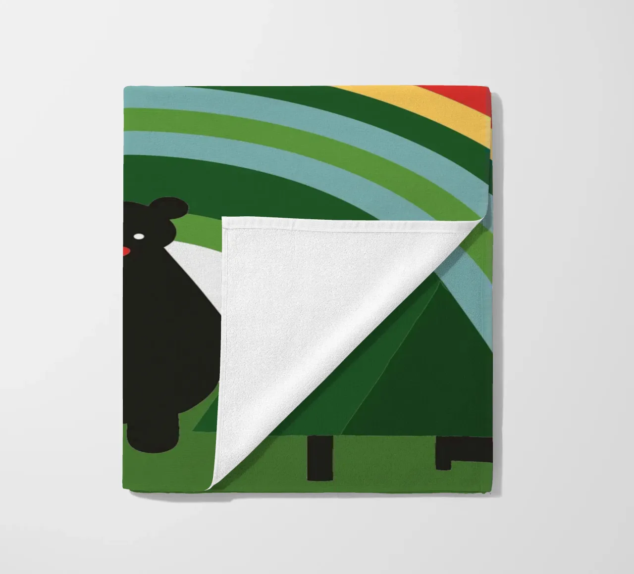 L'orso e l'arcobaleno telo mare da LOOK DIFFERENT