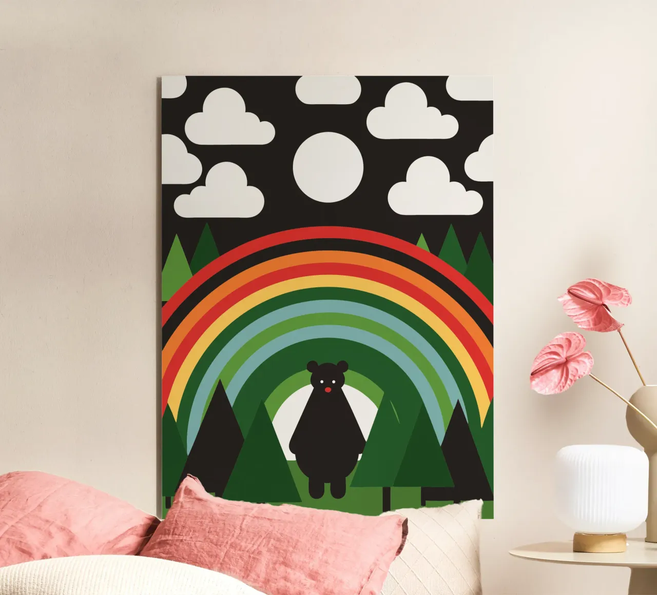 L'orso e l'arcobaleno alluminio dibond da LOOK DIFFERENT