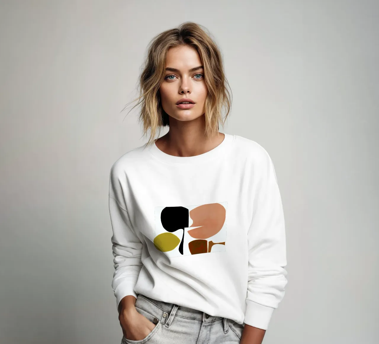 Modern Curvy Town Multi Zalm felpa da Femke Zwaan
