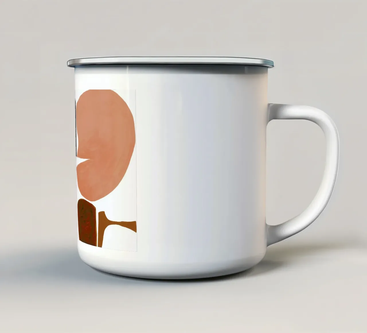 Modern Curvy Town Multi Zalm tazza in smalto da Femke Zwaan