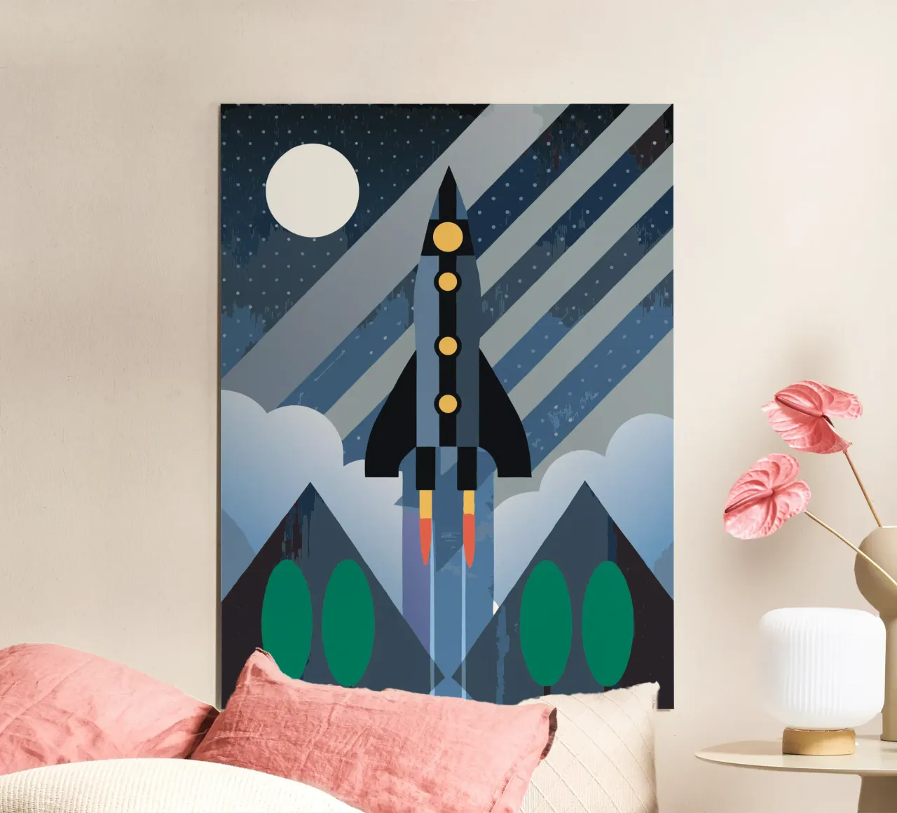 Flying Rocket poster by LOOK DIFFERENT