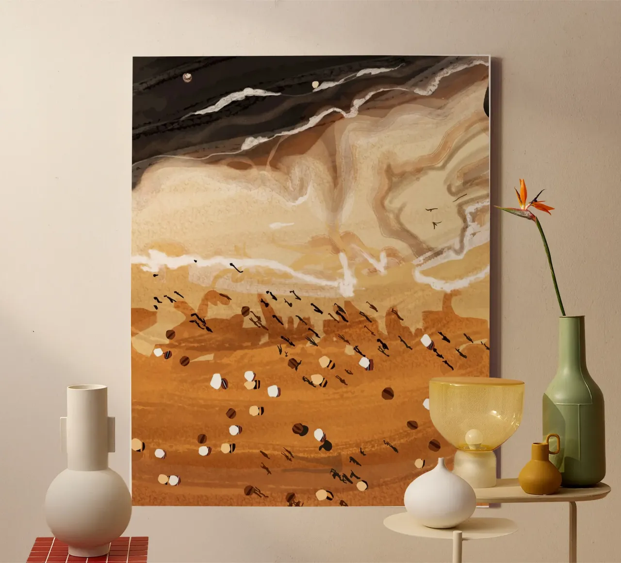 Coffee Beach canvas by 83oranges