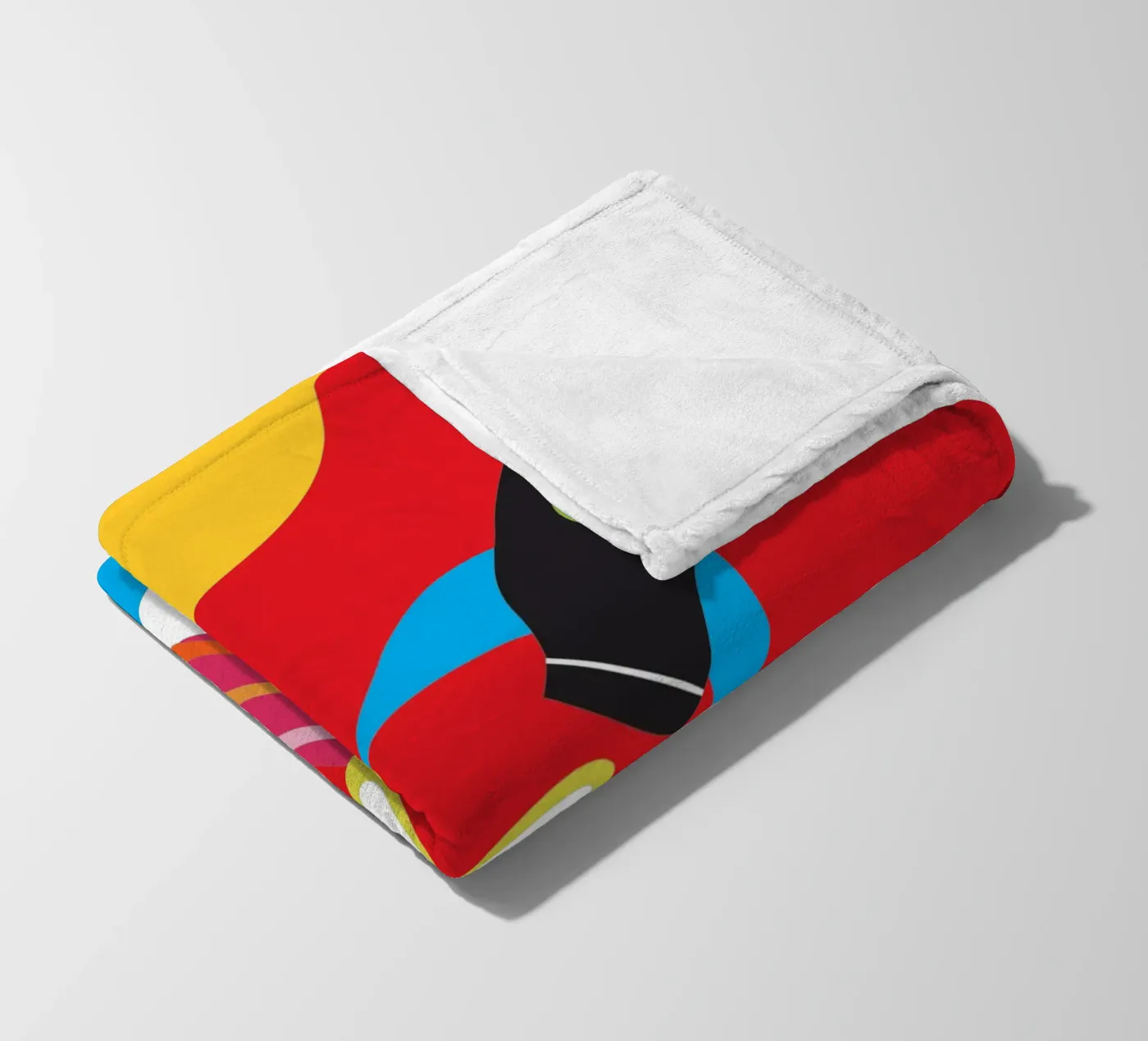 Flying Rocket fleece blanket by LOOK DIFFERENT