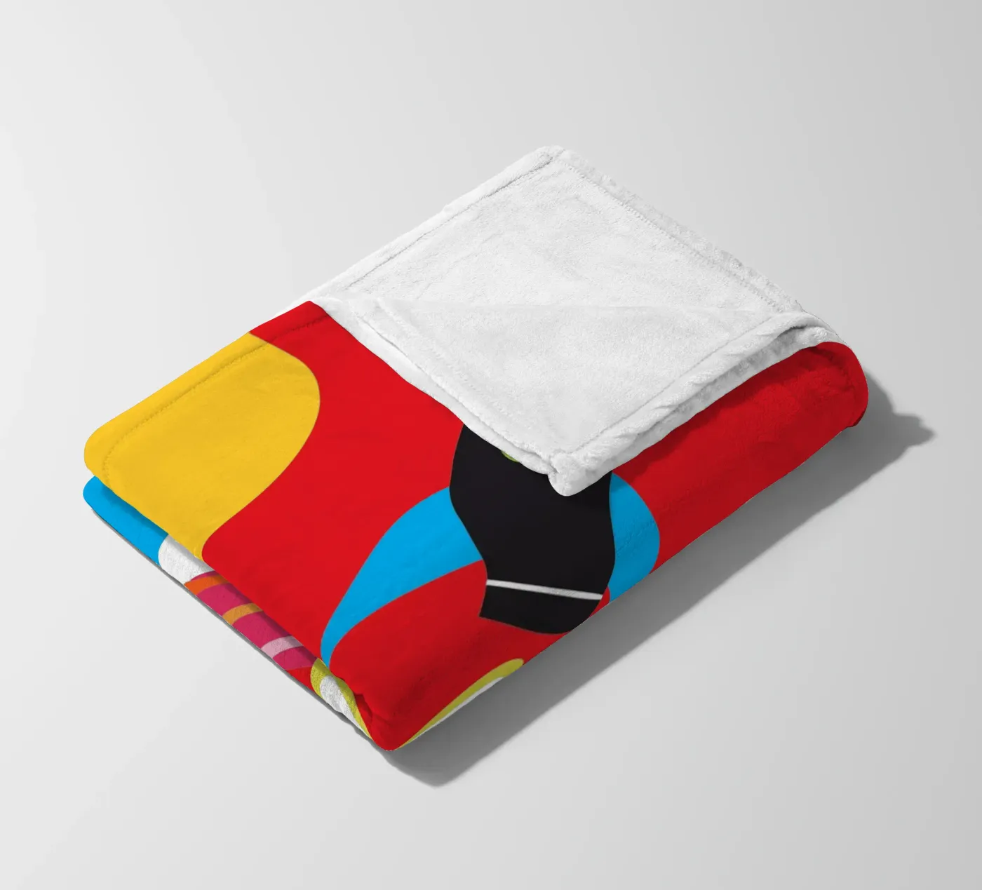 Flying Rocket fleece blanket by LOOK DIFFERENT