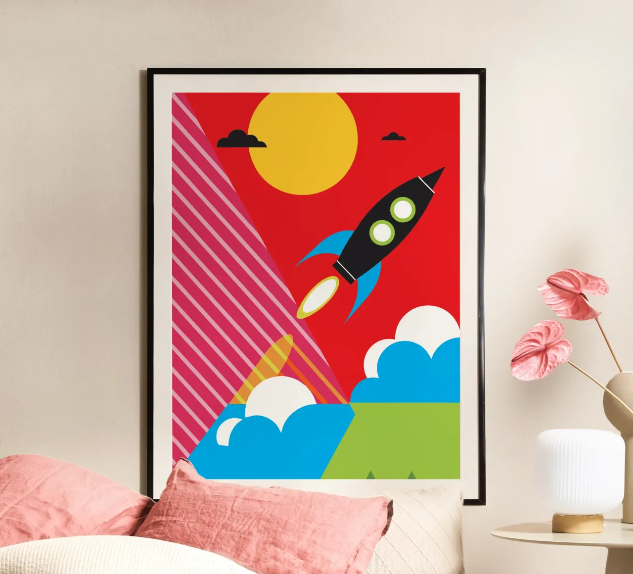Flying Rocket poster by LOOK DIFFERENT