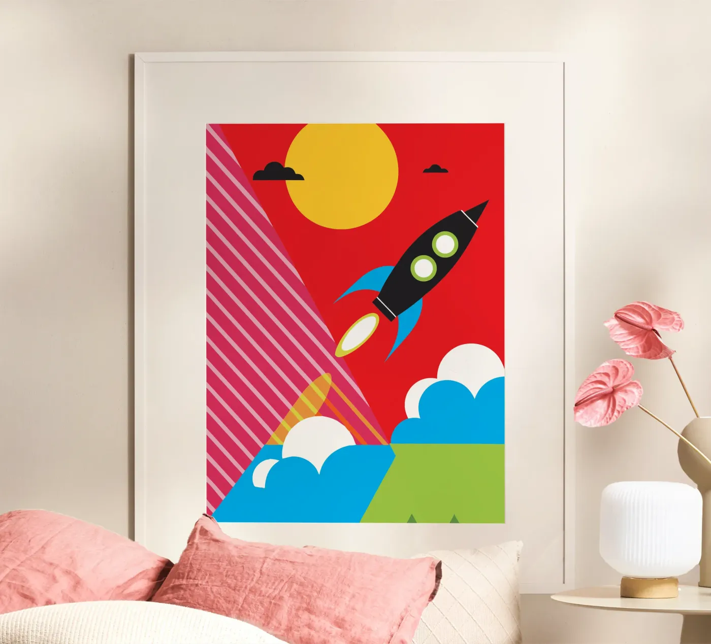 Flying Rocket poster by LOOK DIFFERENT