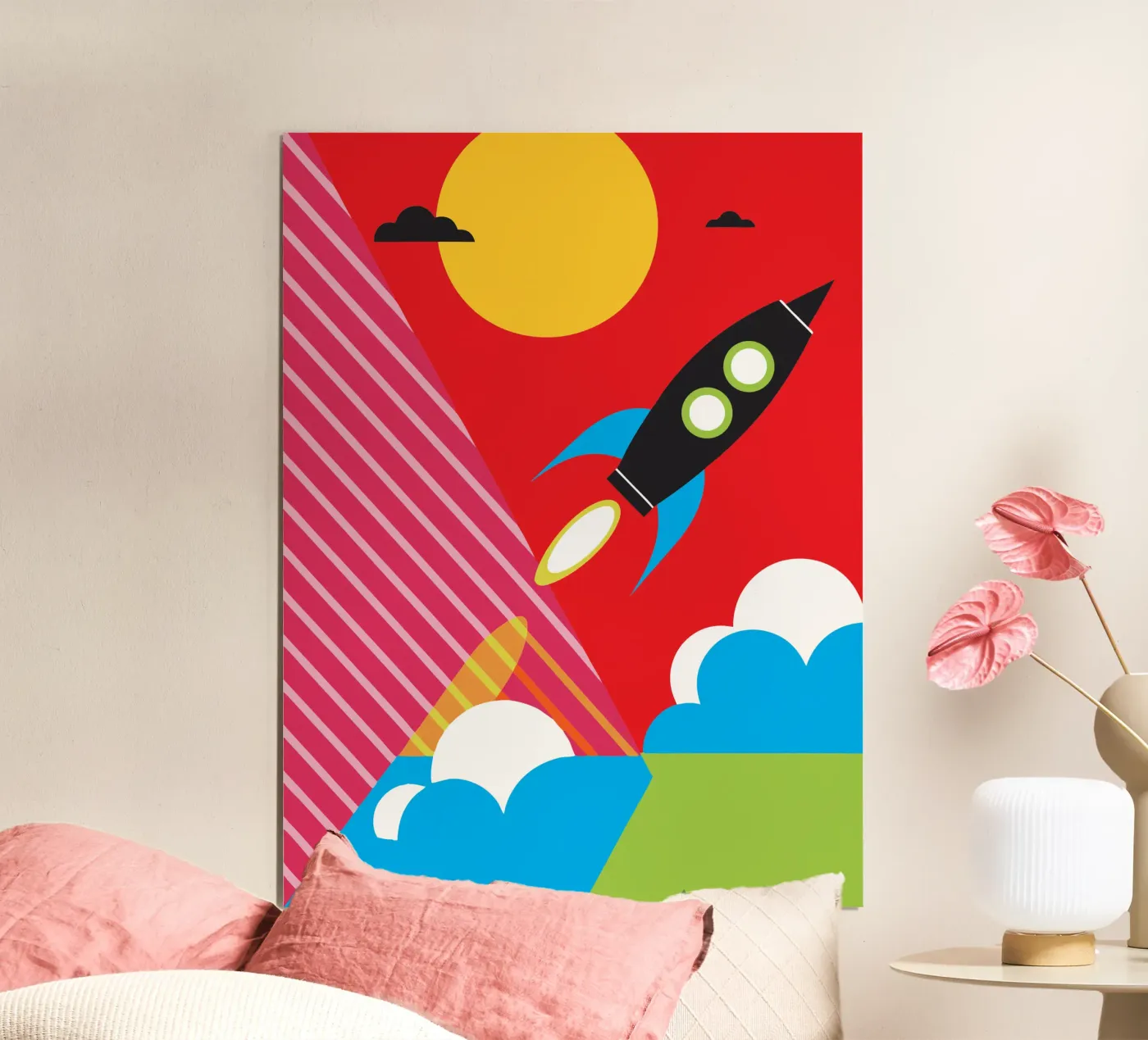Flying Rocket poster by LOOK DIFFERENT