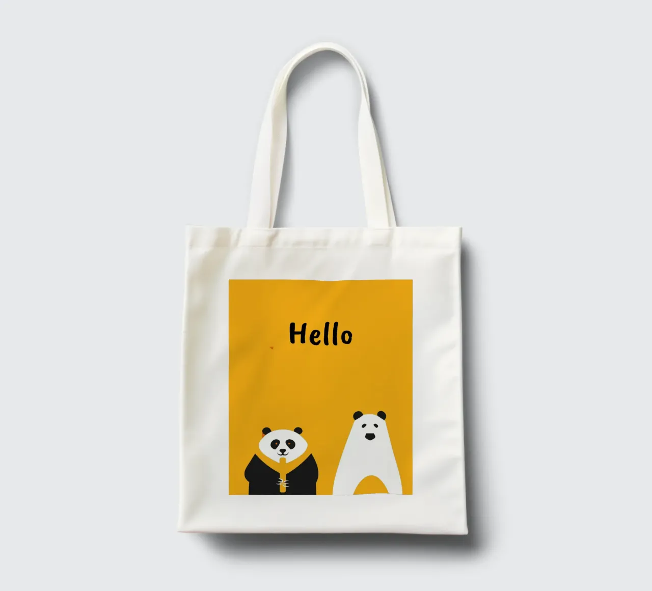 Panda e orso borsa in juta da LOOK DIFFERENT