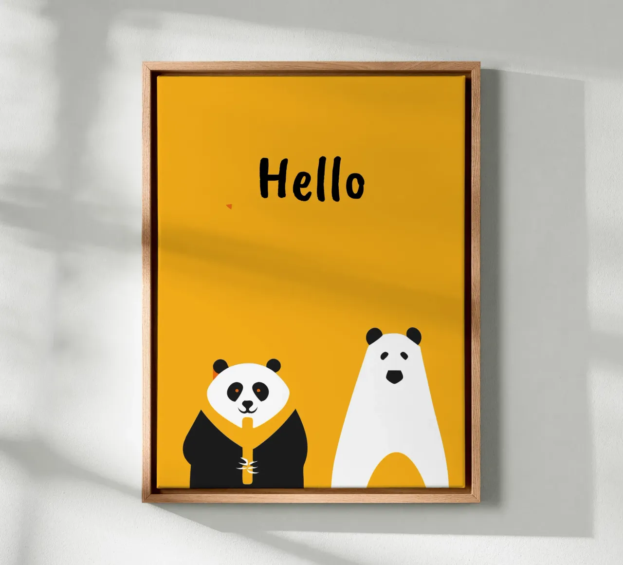 Panda and Bear canvas by LOOK DIFFERENT