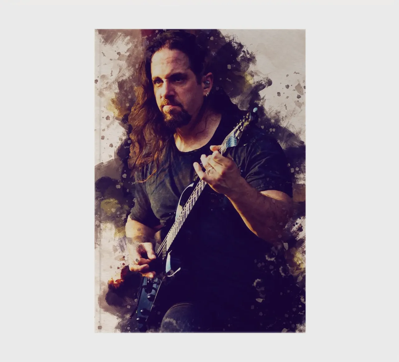 Smudge Art of John Petrucci notebook by neonartroom
