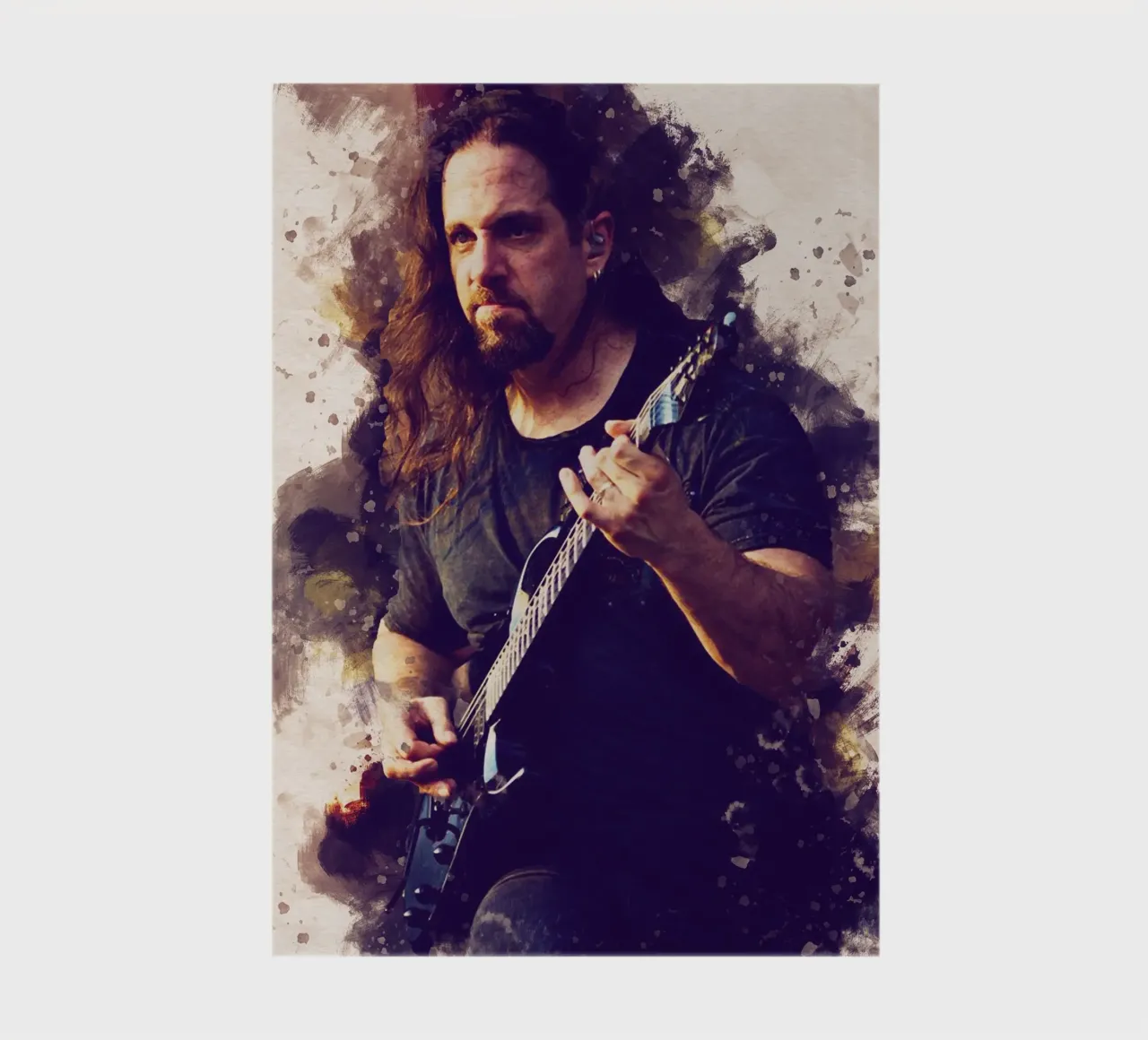 Smudge Art of John Petrucci notebook by neonartroom