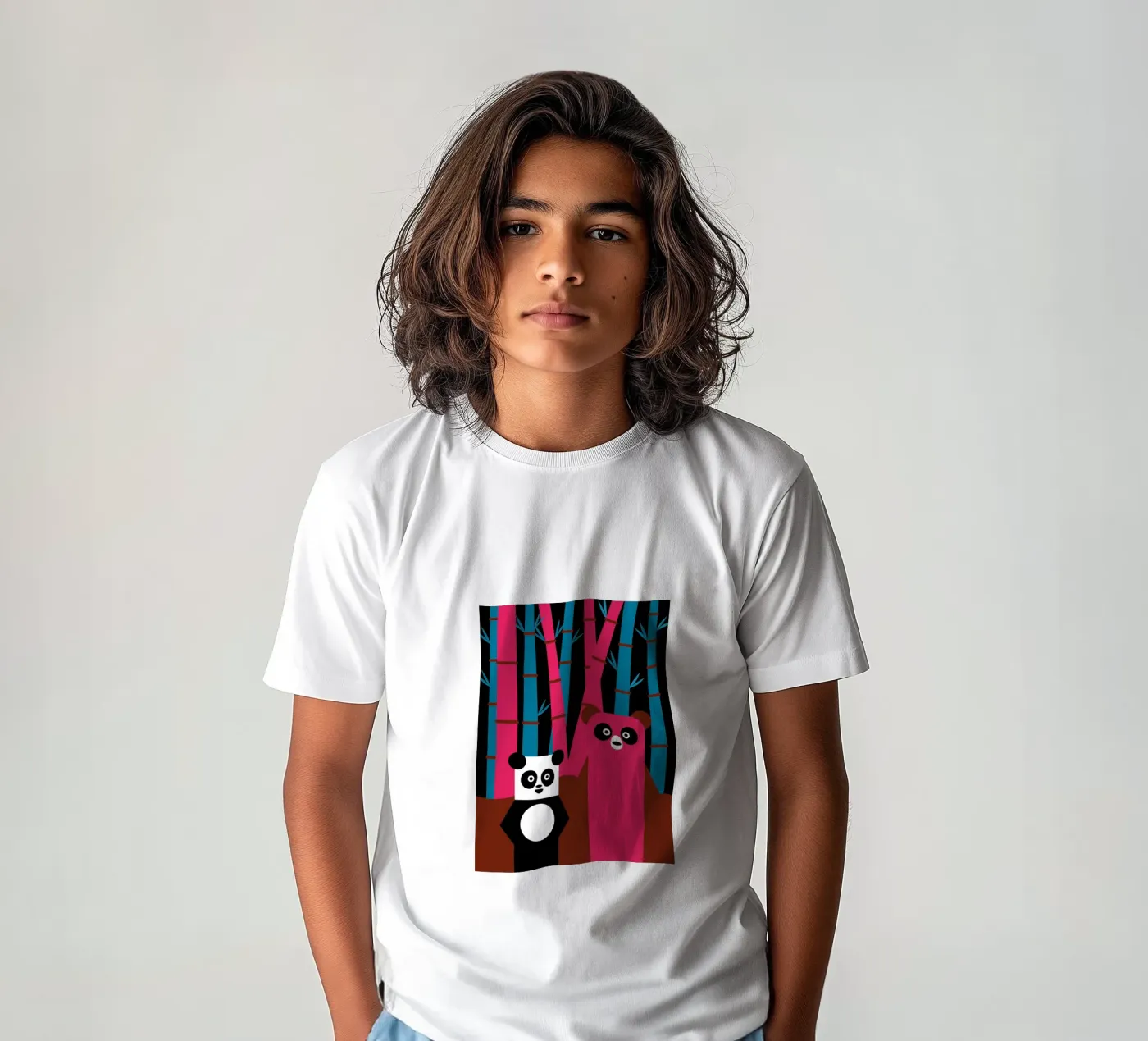 Panda and Bear t-shirt bambini da LOOK DIFFERENT