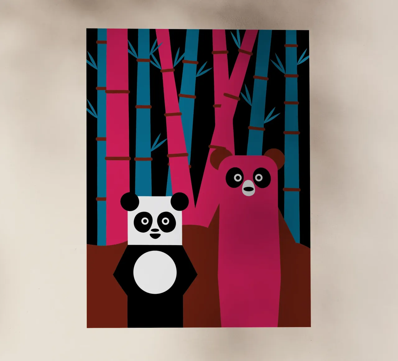 Panda e orso pellicola backlit da LOOK DIFFERENT