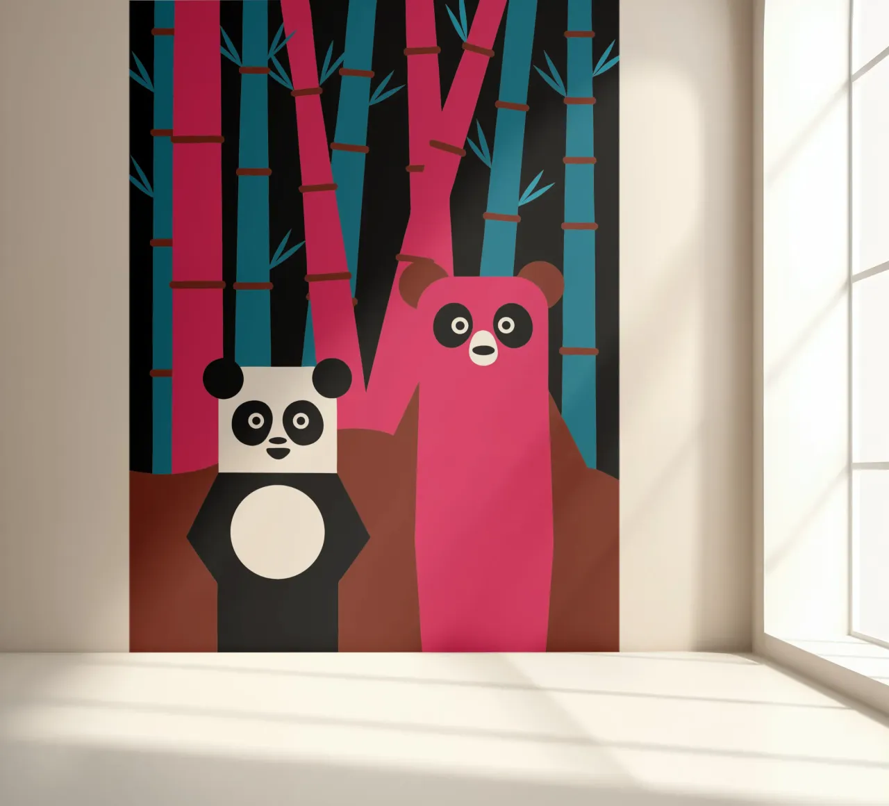 Panda et ours papier peint photo de LOOK DIFFERENT