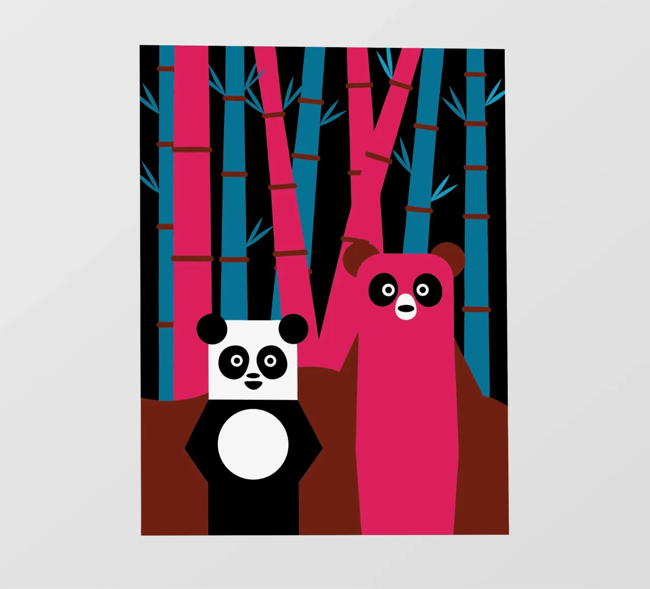 Panda et ours papier peint photo de LOOK DIFFERENT