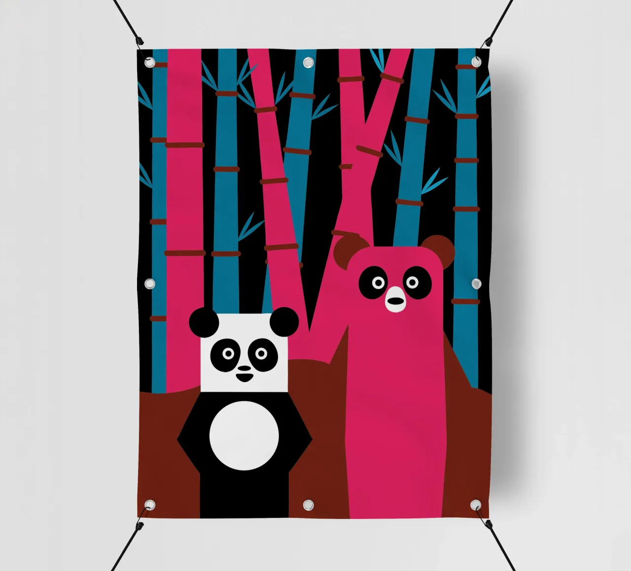 Panda e orso telo in pvc da LOOK DIFFERENT