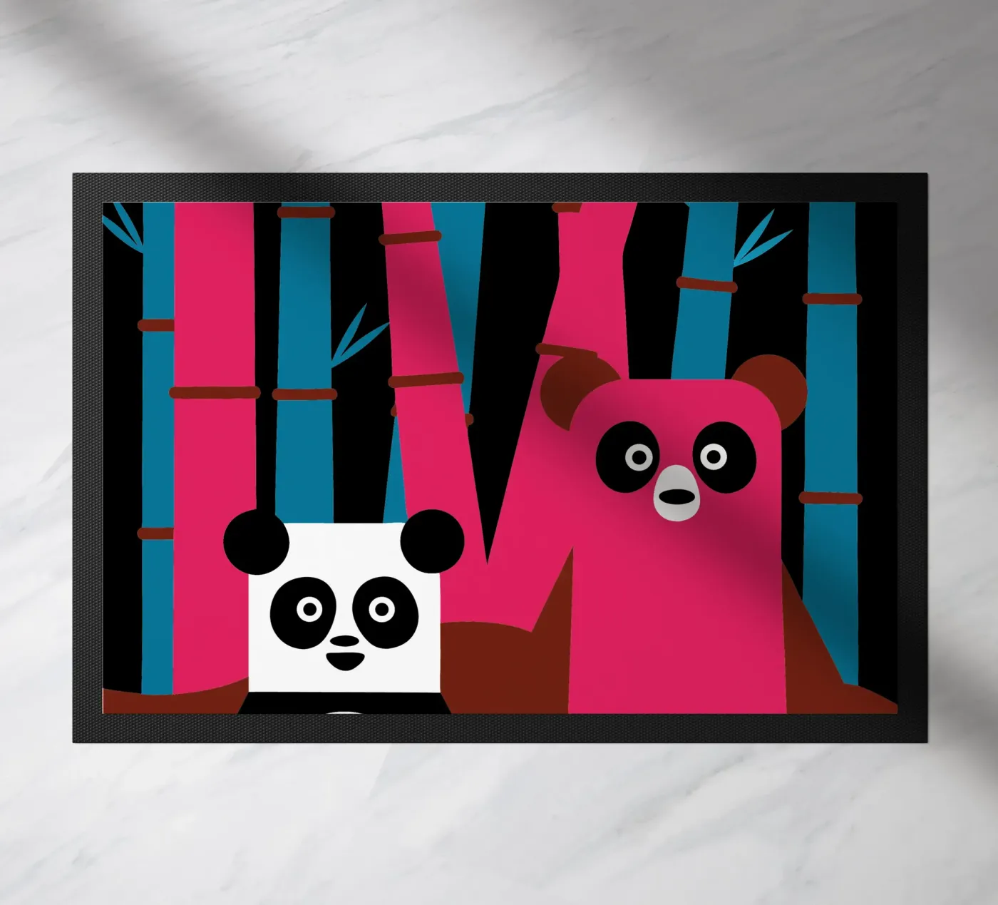 Panda and Bear Fußmatte von LOOK DIFFERENT