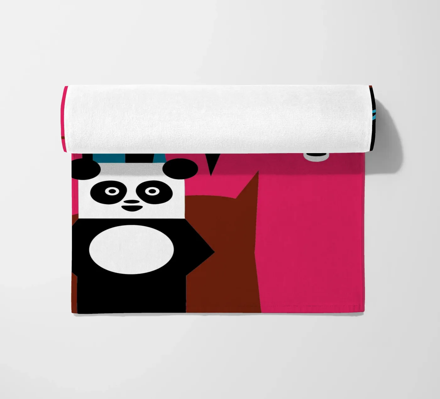 Panda and Bear beach towel by LOOK DIFFERENT