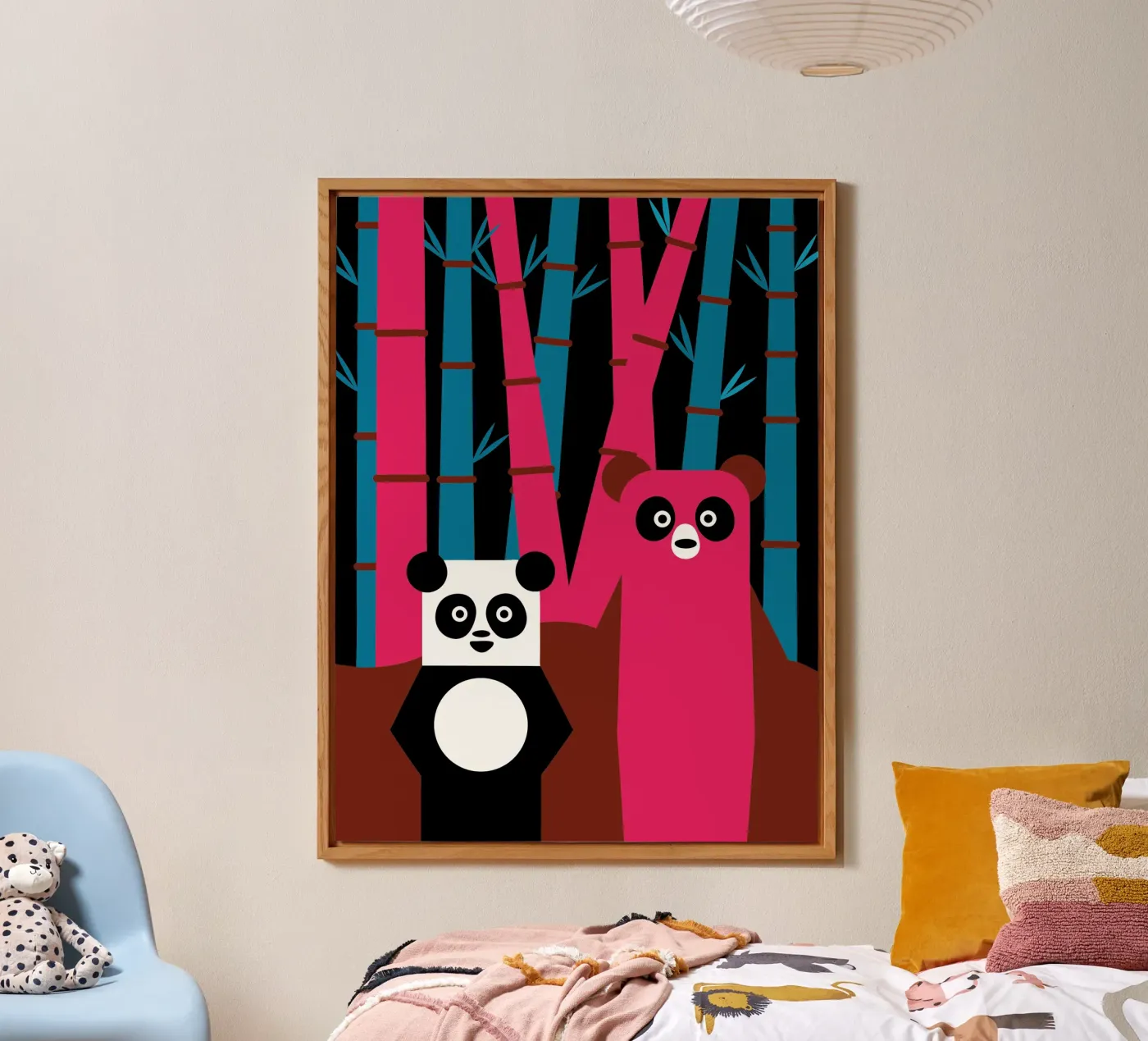 Panda e orso alluminio dibond da LOOK DIFFERENT