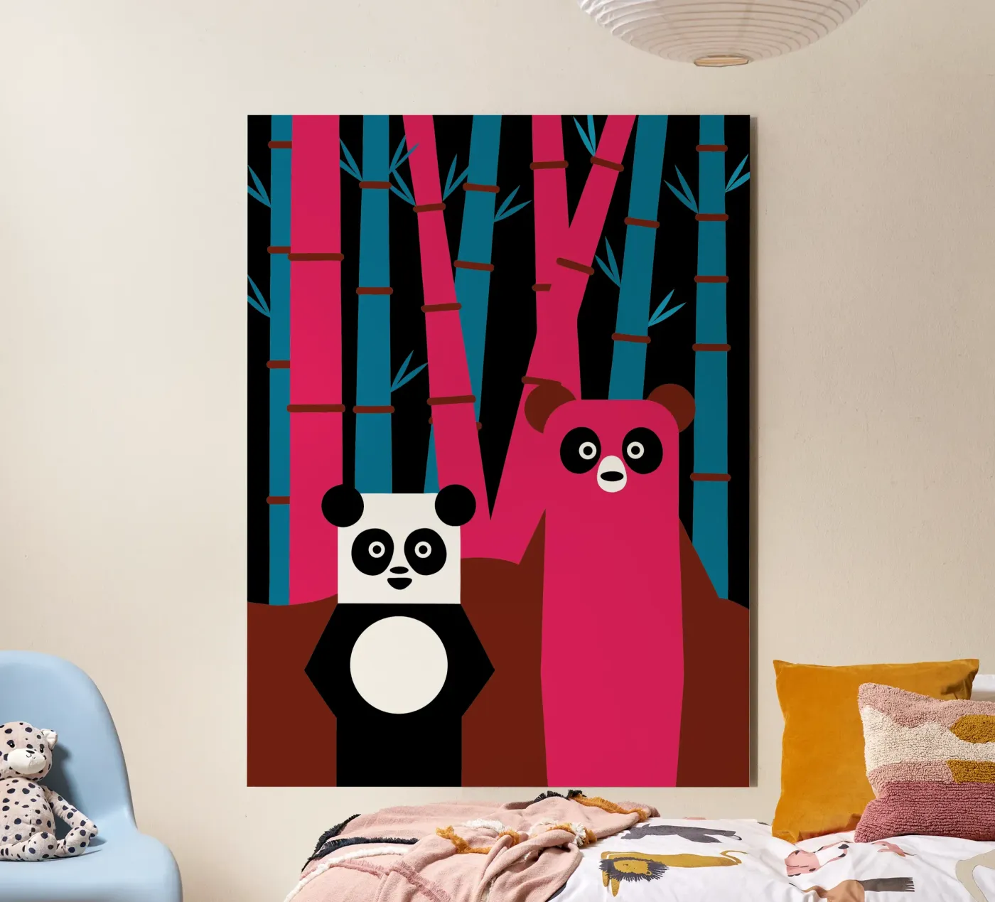 Panda e orso alluminio dibond da LOOK DIFFERENT