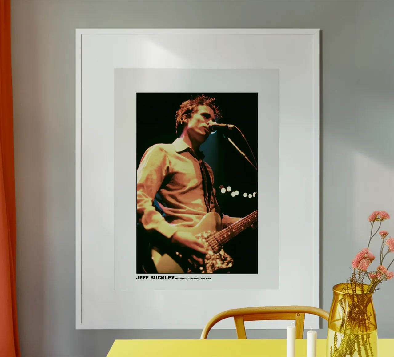 Concerto delle leggende musicali di Jeff Buckley poster con telaio in plastica da greskulargenama