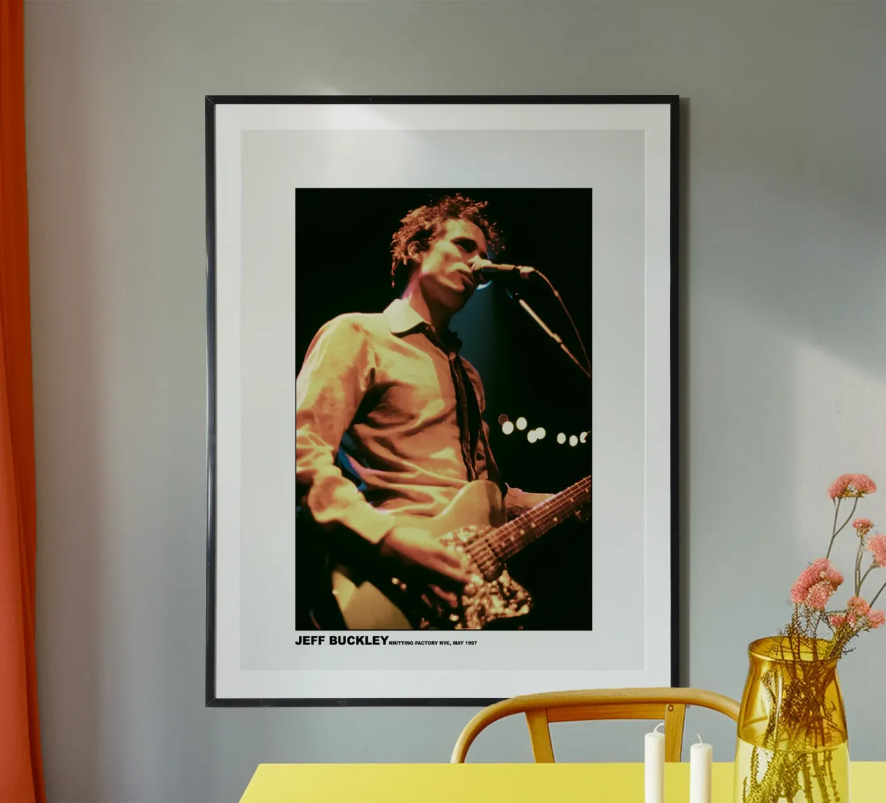 Concerto delle leggende musicali di Jeff Buckley poster con telaio in plastica da greskulargenama