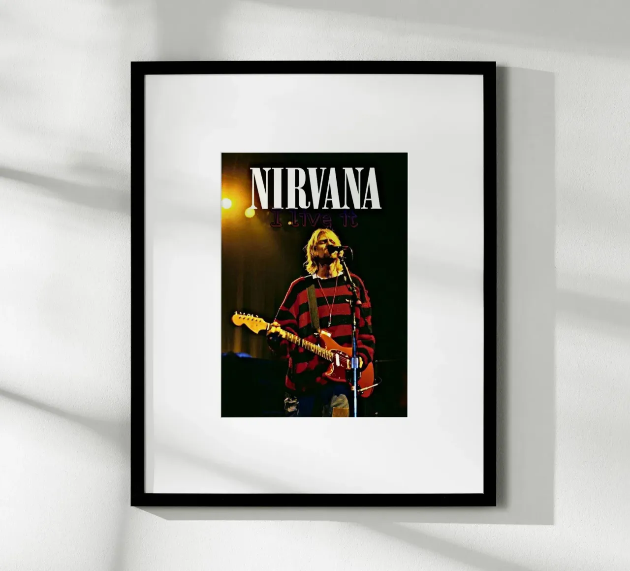 Grunge Legend in the Spotlight poster con telaio in alluminio da Has Fab