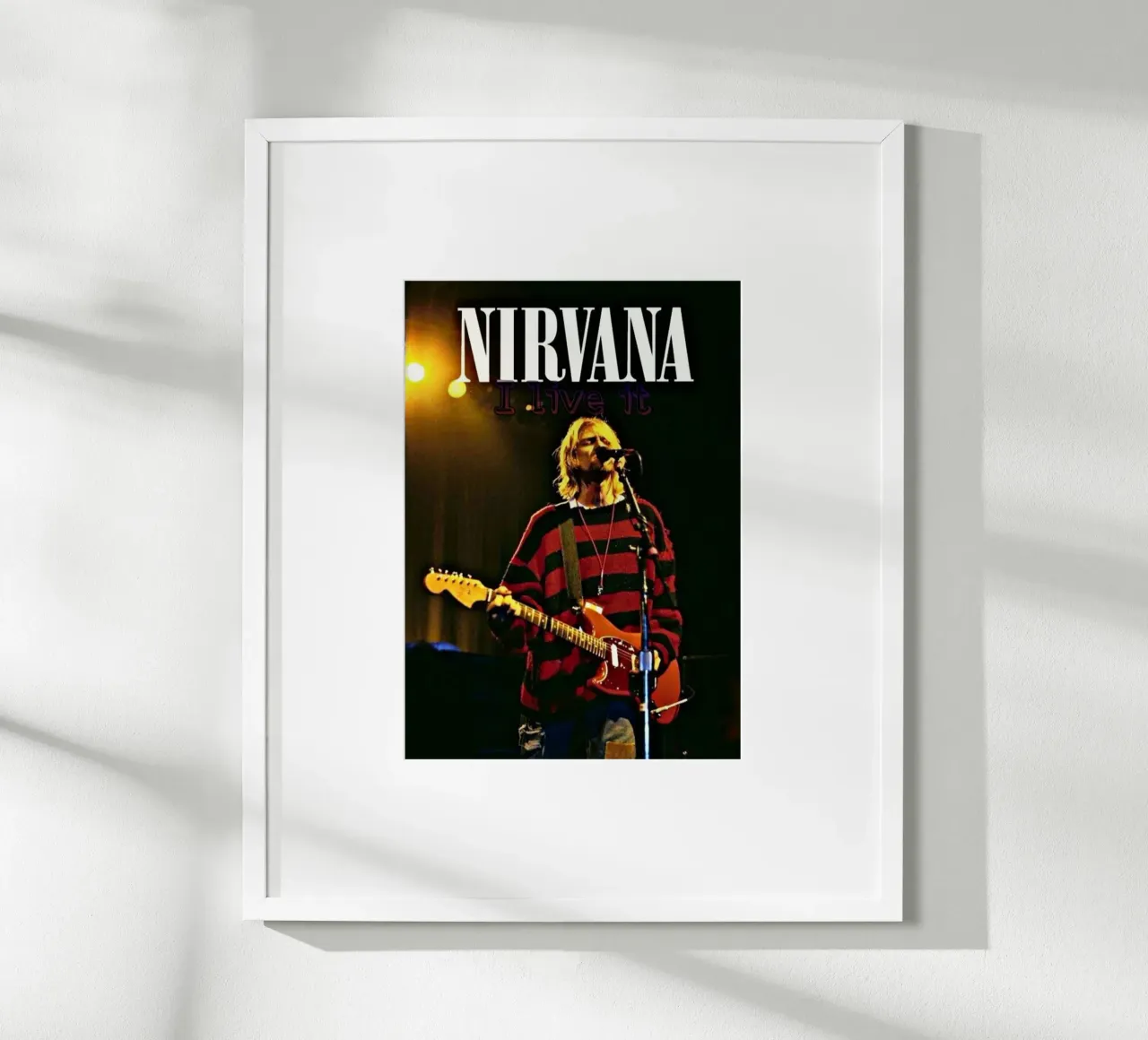 Grunge Legend in the Spotlight poster con telaio in alluminio da Has Fab
