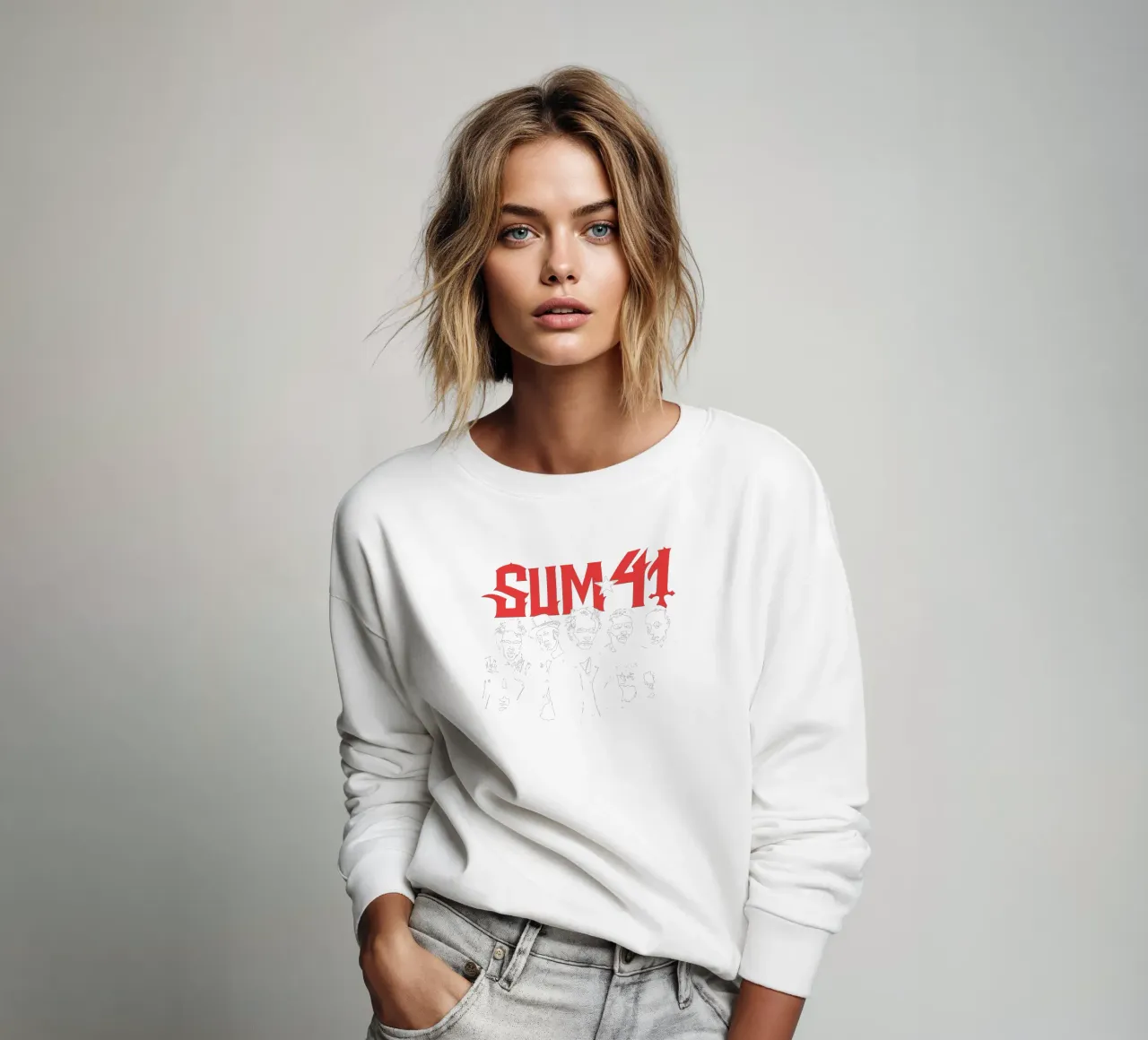 Sum 41 Contrast Portrait felpa da lindacleveland