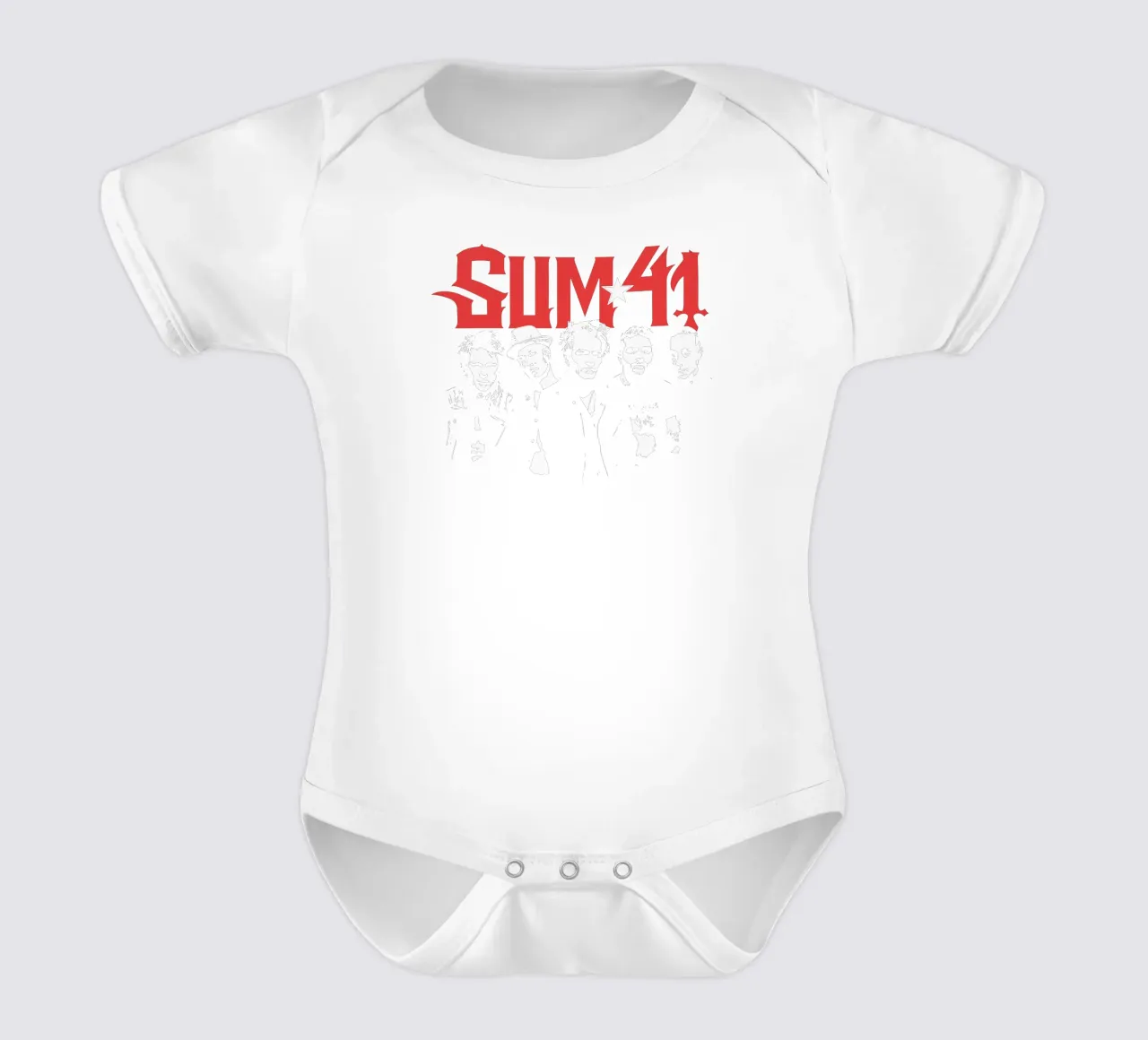 Sum 41 Contrast Portrait body neonato maniche corte da lindacleveland