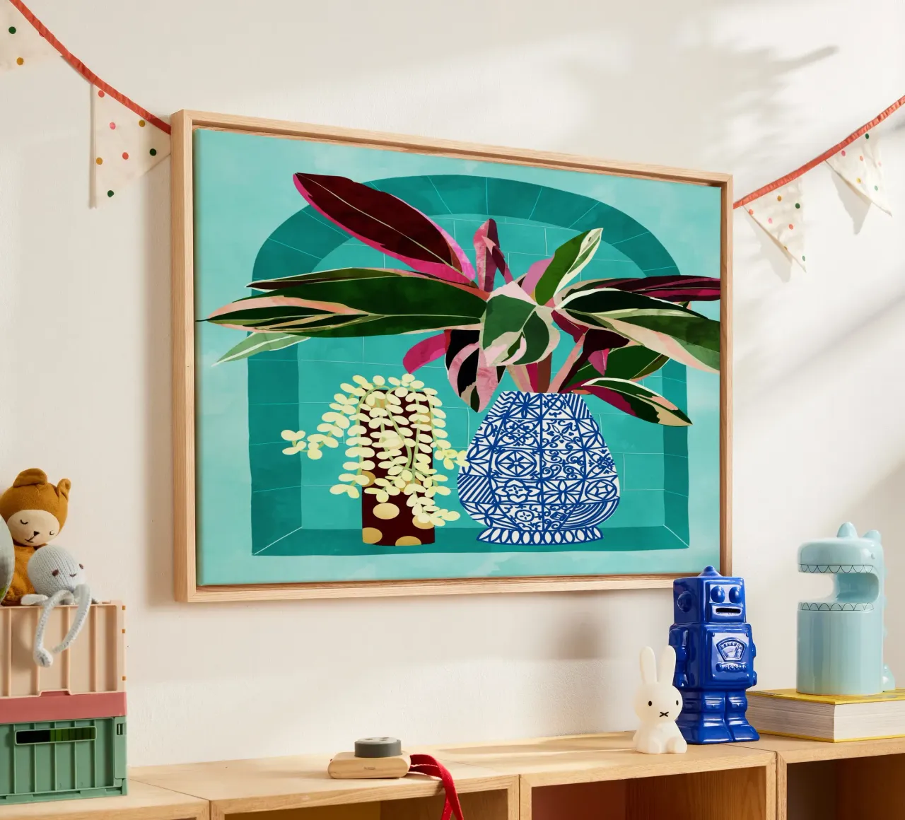 Moroccan Shelfie canvas with Floater frame by 83oranges